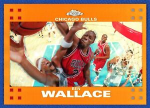 2007-08 Topps Chrome 1957 ORANGE Ben Wallace Chicago Bulls #103 197/199