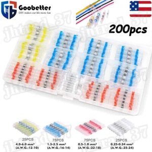 200x Conectores de cable Sello de soldadura impermeable Conectores de terminal de cable termorretráctil - Imagen 1 de 11
