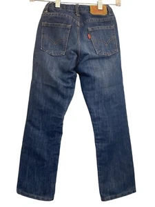 Levis Boys Jeans Sz 7X 511 Slim Straight Adjustable Waist Medium Wash - Picture 1 of 8