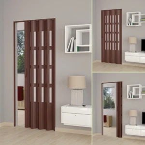 Porta a soffietto Pvc CON VETRINI SU MISURA - Linea Pastello - PREZZO AL M² - Foto 1 di 7