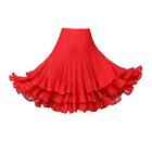 Long Flamenco Dance Skirt Elegant Pleated Lace Design
