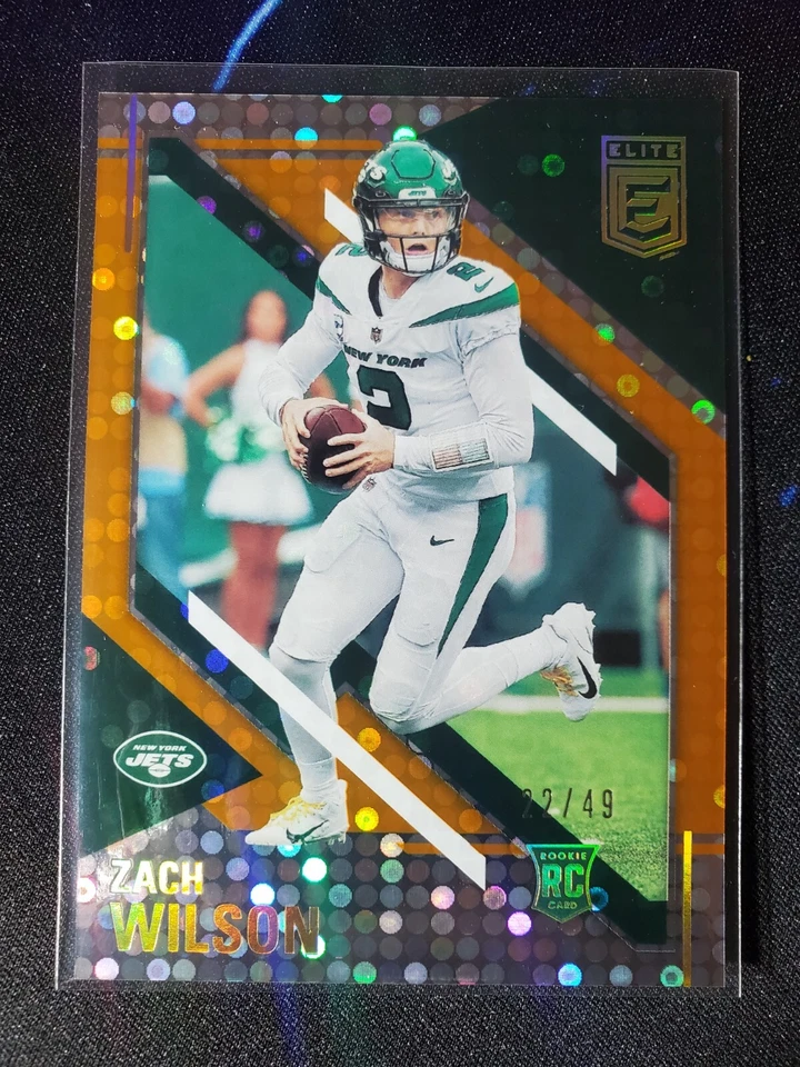 Zach Wilson 2021 Panini Donruss Elite Update Orange /49 Rookie 177 New York Jets - Image 1 of 2