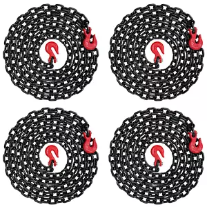 4PK Falcon Cargo 1/2" X 25' G80 cadena de remolque carpeta de transporte 12.000 libras ganchos de agarre - Imagen 1 de 6