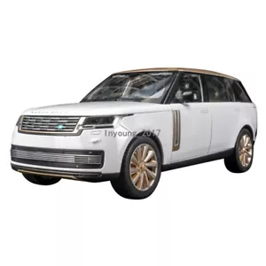 1:18 Land Rover Range Rover SV fundición a presión modelo de coche luz sonido juguete blanco - Imagen 1 de 12