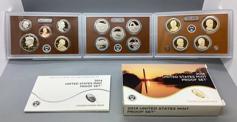2014 United States Mint Proof Set - 14 Coins Cover