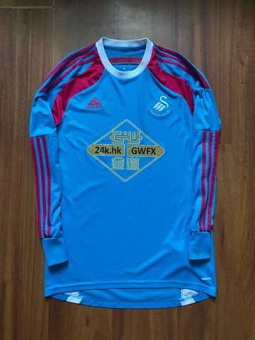 SWANSEA CITY FOOTBALL SHIRT 2014-2015 GOALKEEPER ORIGINAL ADIDAS SIZE L Cover