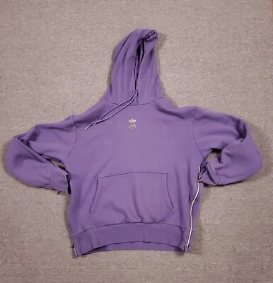 Adidas Sudadera con Capucha Hombres Púrpura Mediana Día de Juego Tearaway Entrenamiento Acentos Dorados Baloncesto Foto 1 de 4