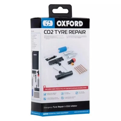 Oxford CO2 Motorcycle Tyre Repair Kit Motorbike Puncture Fix Tubeless OX720 - Image 1 of 3