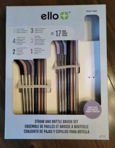ELLO Straw & Brush Family Pack Set - New In Box - 16 pieces - Picture 1 of 5