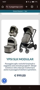 Trio Peg Perego Book 51 Con Passeggino, Culla e Ovetto - Foto 1 di 1