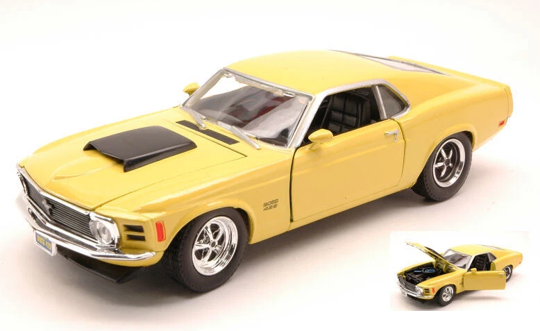 Miniature Voiture Auto 1:24 FORD MUSTANG BOSS 429 DIECAST Modélisme Jaune - Photo 1/1
