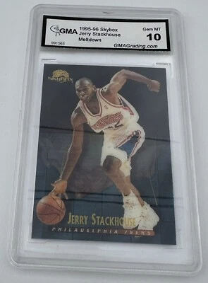 1995-96 Skybox Premium Meltdown Jerry Stackhouse Rookie Insert GMA 10 GEM MINT - Image 1 of 4