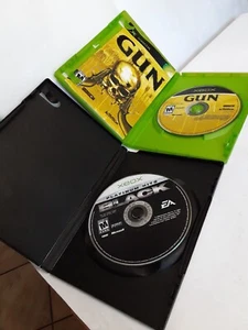 Lot Of 2 (Microsoft Xbox) Tested GUN Is Complete and BLACK Is Disk Only - Picture 1 of 8