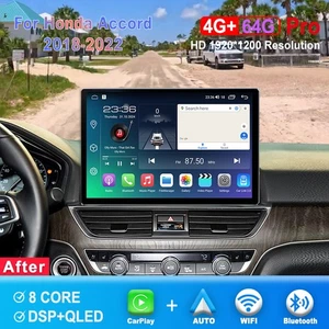 12.5 inch Screen Android Car Radio For Honda Accord 2018-2022 CarPlay Head Unit - Picture 1 of 7