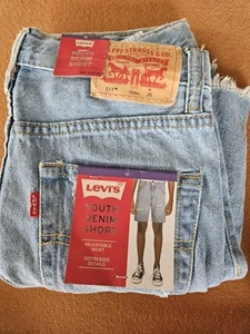 Levi shorts youth denim 511. Size 10 regular 25 waist. 100% cotton. - Picture 1 of 4