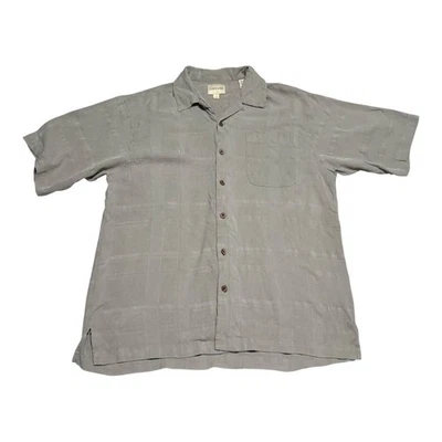 Camisa informal con botones de seda estampada verde claro Joseph & Feiss grande para hombre Foto 1 de 4