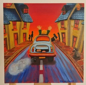 Original Oil Painting On Canvas Board "School Run" By Colin Coles - Picture 1 of 8