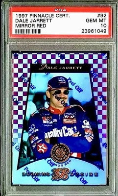 1997 DALE JARRETT *HOF* 1/1 PSA 10 *RARE* (PINNACLE CERT.) *HOF* (MIRROR RED) - Image 1 of 4