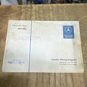 1978/1979 Mercedes Benz USA Model 450 SEL Electric Wiring Diagram 22JS2598-Y19 - Picture 1 of 4