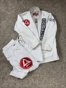 Gracie Barra GB1 Jiu Jitsu Gi Uniform Size A1 White BJJ Kimono Set Top Pants - Picture 1 of 3