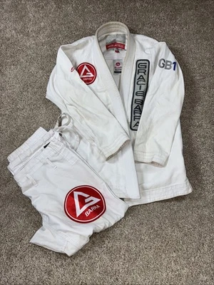Gracie Barra GB1 Jiu Jitsu Gi Uniforme Talla A1 Blanco BJJ Kimono Conjunto Top Pantalones Foto 1 de 3
