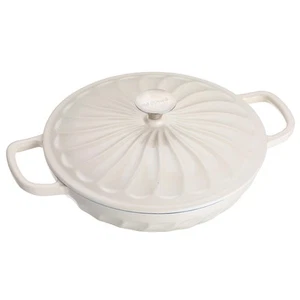 Enameled Cast Iron Braiser, 3.8 Quart Enamel Dutch Oven with Handles, Cast Ir... - Picture 1 of 9