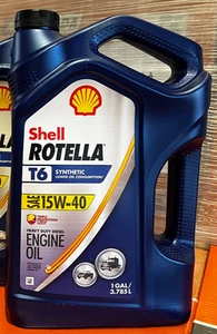 Shell Rotella T6 Full Synthetic 15W-40 Motor Oil 1 Gallon 3.785L - Picture 1 of 3