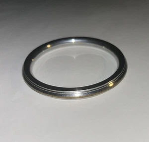 Golden Line Edelstahl Kada Armband Armreif Sikh Kara Unisex 3 Zoll - Bild 1 von 3