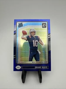 2024 Panini Donruss Optic - Rated Rookie Drake Maye #229 Blue Hyper Prizm (RC) - Picture 1 of 2
