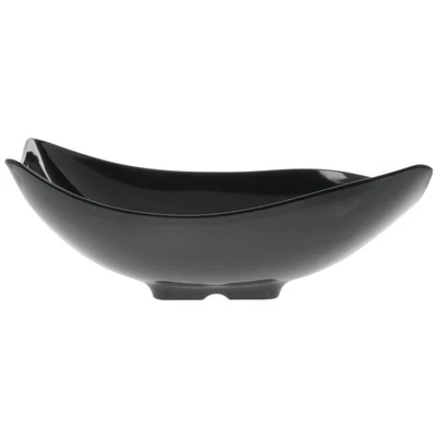 G.E.T. San Michele 4 qt Flared Black Melamine Bowl - 16 1/4"L x 10 1/2"W x 3 - Image 1 of 3