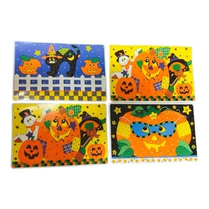 4 Vintage 1980er Barth & Dreyfuss B&D Vinyl Halloween Tischsets 11,75” x 17,5” - Bild 1 von 13