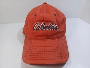 Cabelas Cabela's Adult Men’s Orange Baseball Hat Adjustable OSFM - Picture 1 of 8