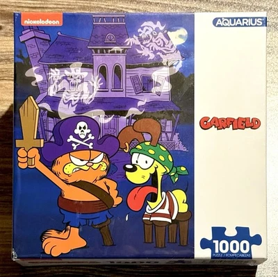 Fantasias de pirata Garfield Halloween 1.000 peças quebra-cabeça Garfield Odie seladas novas - Imagem 1 de 4