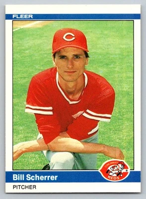 1984 Fleer #482 Bill Scherrer Rookie Card Cincinnati Reds - Image 1 of 2