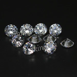 Lote de 10 piezas Diamante Blanco Natural Color D VVS1 3,40 mm Redondo Corte Brillante Suelto - Imagen 1 de 7
