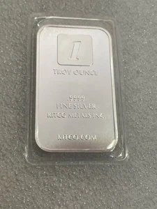 Raro!! Kitco 1 oncia troy .9999 lingotto argento fine nella tonalità plastica originale! - Foto 1 di 7