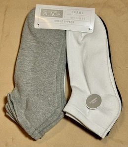 The Children's Place Unisex 6 Pack Of Ankle Socks Shoe Size 3-6 (L) Cushioned - Picture 1 of 2