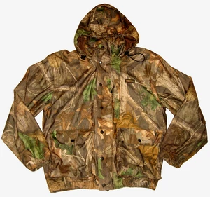 REMINGTON Zip-Up Camouflage Realtree Timber Laminated Waterproof Hooded Jacket M - Picture 1 of 9