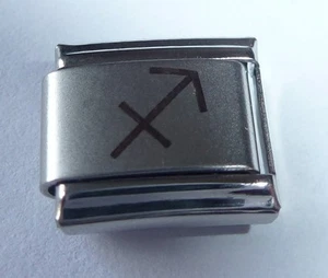 SAGITTARIUS Italian Charm - Zodiac Symbol Horoscope fits 9mm Starter Bracelets - Picture 1 of 5