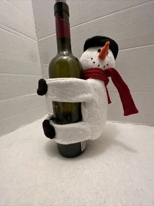 St Nicholas Square Snowman Wine Bottle Cover Christmas Traditions Gift NWOT- NB - Picture 1 of 8
