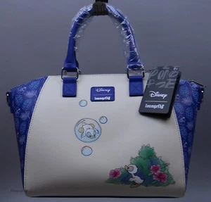 Loungefly Disney Lilo & Stitch Blue Bubbles Satchel Bag Handbag Purse NWT - Picture 1 of 2