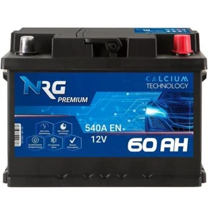 Autobatterie 12V 60Ah NRG Premium Starterbatterie WARTUNGSFREI TOP ANGEBOT NEU - Bild 1 von 5
