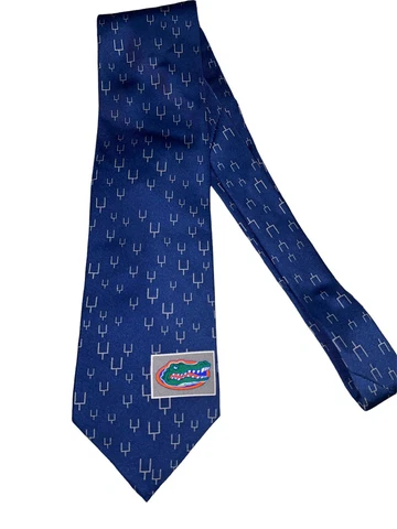 University of Florida Necktie UF Gators Logo Goal Posts Blue RM Sport NEW Cover