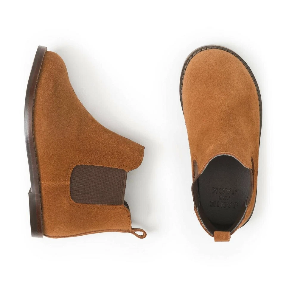 Bota Chelsea Janie & Jack de cuero para niños talla 4K Foto 1 de 1