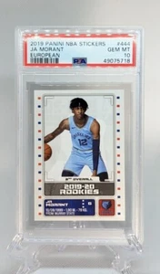 2019 Panini Stickers European Ja Morant #444 PSA 10 Rookie - Picture 1 of 2