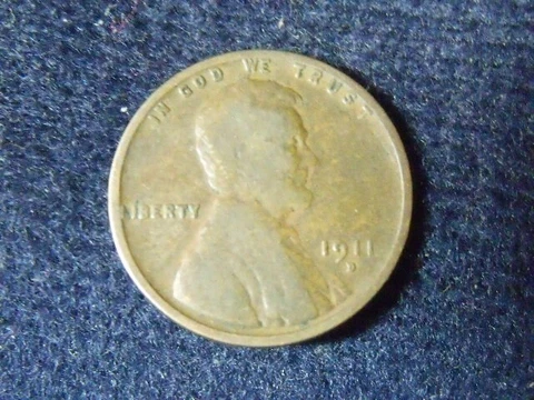 1911 D  DENVER LINCOLN HEAD WHEAT CENT THIRD YEAR COIN FREE SHIPPING AB57 Cover