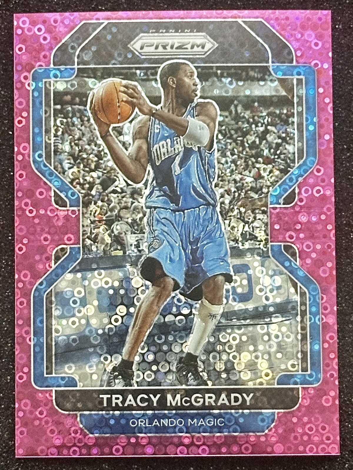 2021-22 Panini Prizm Tracy McGrady Fast Break Pink Disco Prizm #43/50 Magic