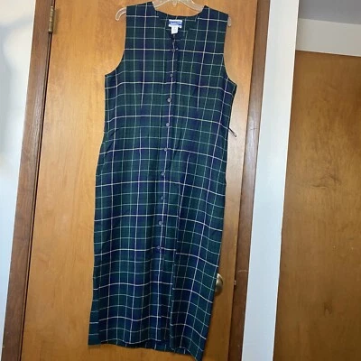 Pendleton Vintage Women's Size 8 Plaid Tartan Wool Dress - Missing Belt - Image 1 of 4