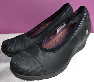 NUEVO Zapatos de trabajo para mujer Mozo Gardena negros cuñas cómodos antideslizantes talla 8” Foto 1 de 4