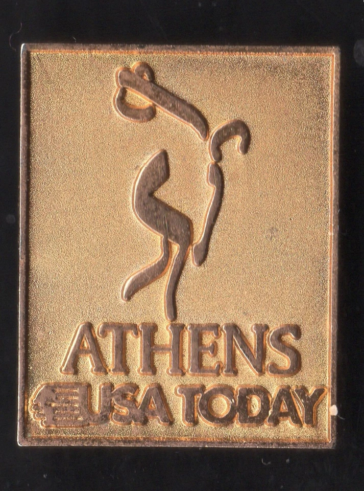 ATHENS 2004 OLYMPIC GAMES MEDIA PIN. USA TODAY. GOLDEN - Image 1 of 1